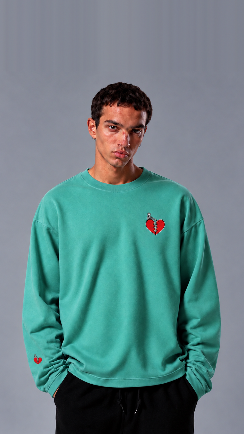 Long Sleeve Vert Jade — "La Terre Qui Résiste"