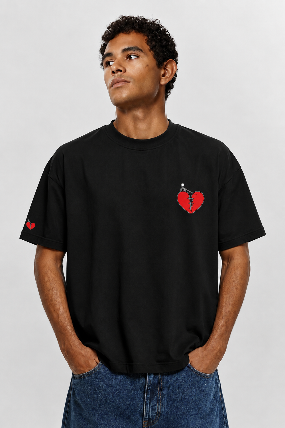 T-shirt Noir — "Le Silence Qui Parle" — vue de face