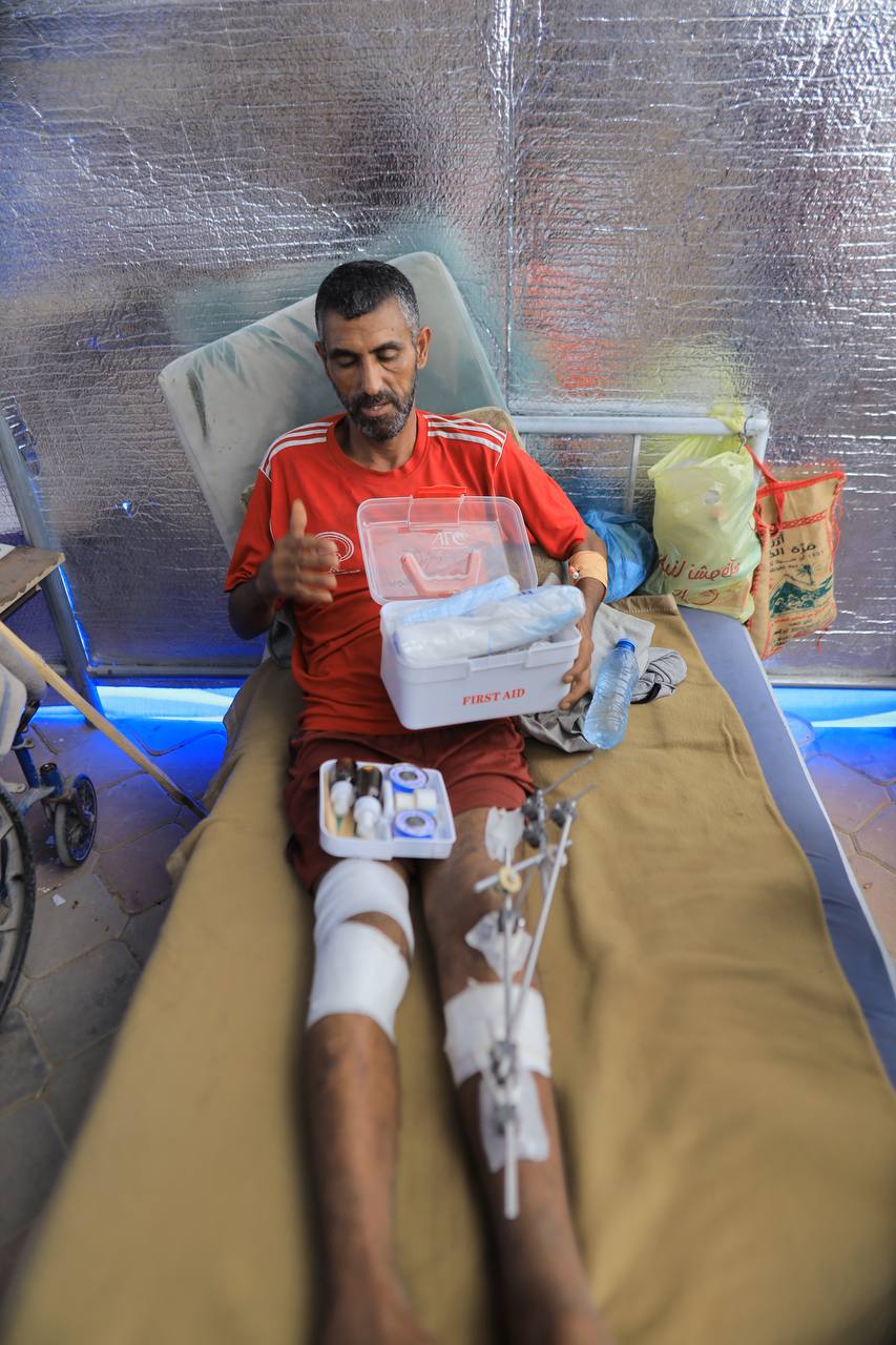 Gaza MATW 19 — patient avec son kit