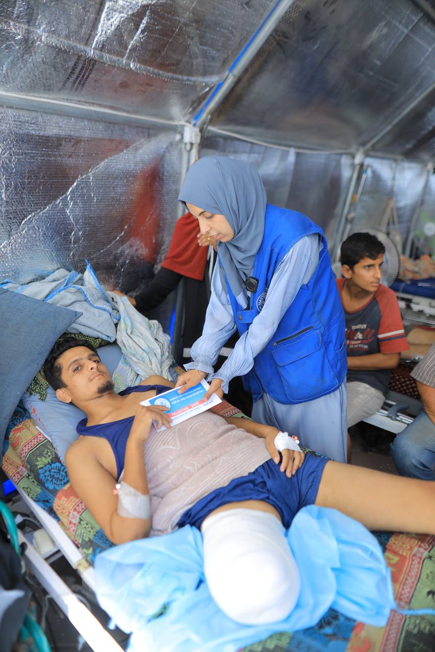 Gaza MATW 17 — patient blessé soutenu