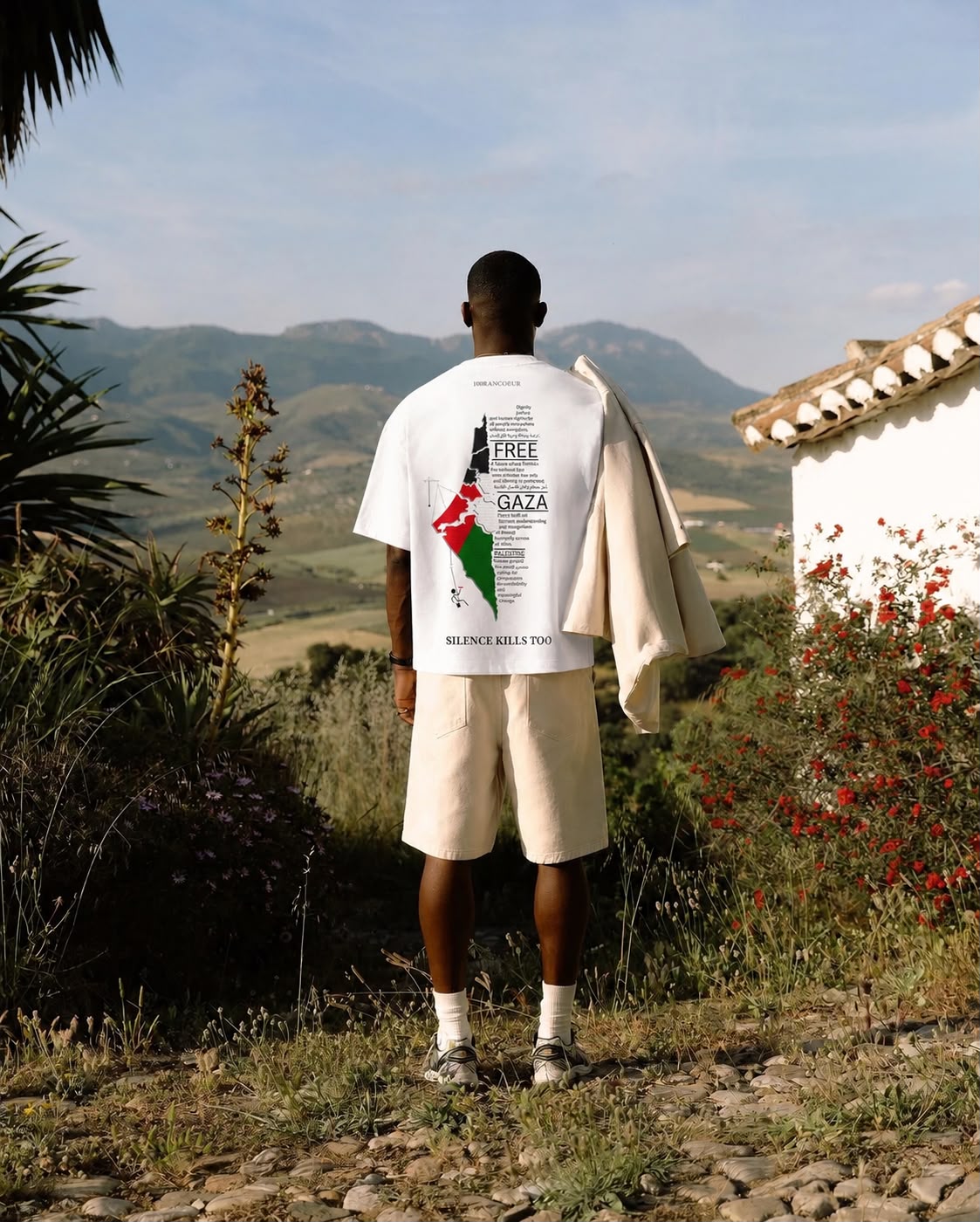 T-shirt blanc · Vue de dos